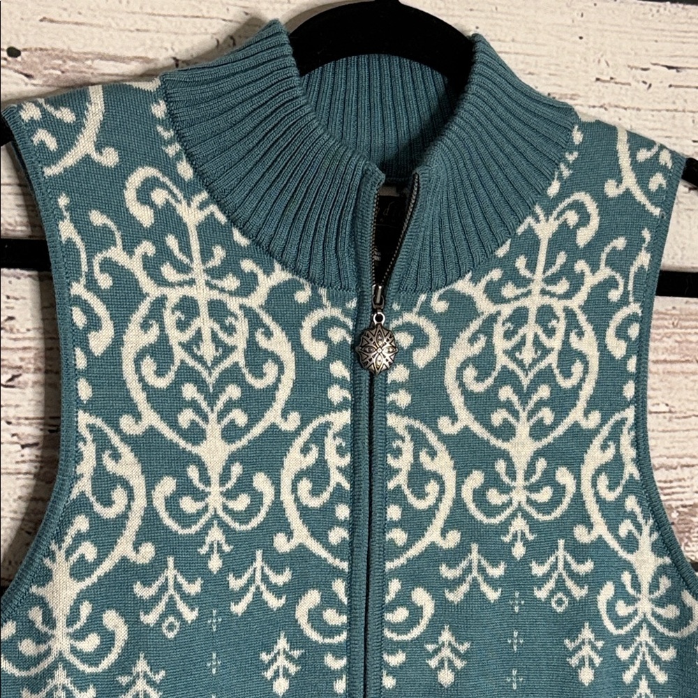 Icelandic Design wool blend Nordic Fair isle sweater vest - Picture 2 of 13